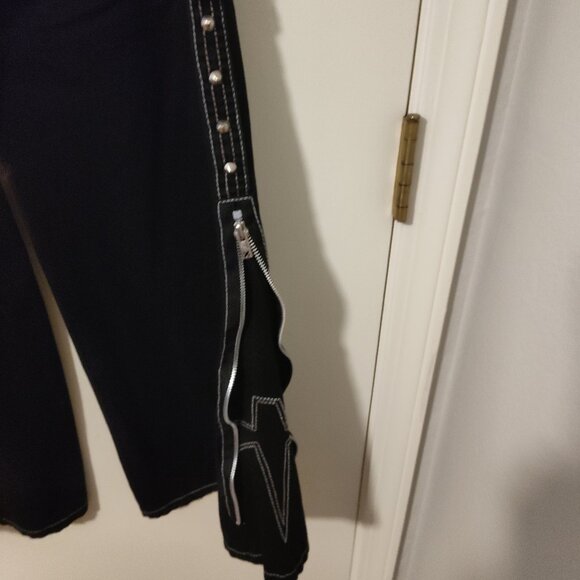 Size 0 - Black w/ White Stitching Tripp NYC Pants - Picture 4 of 4